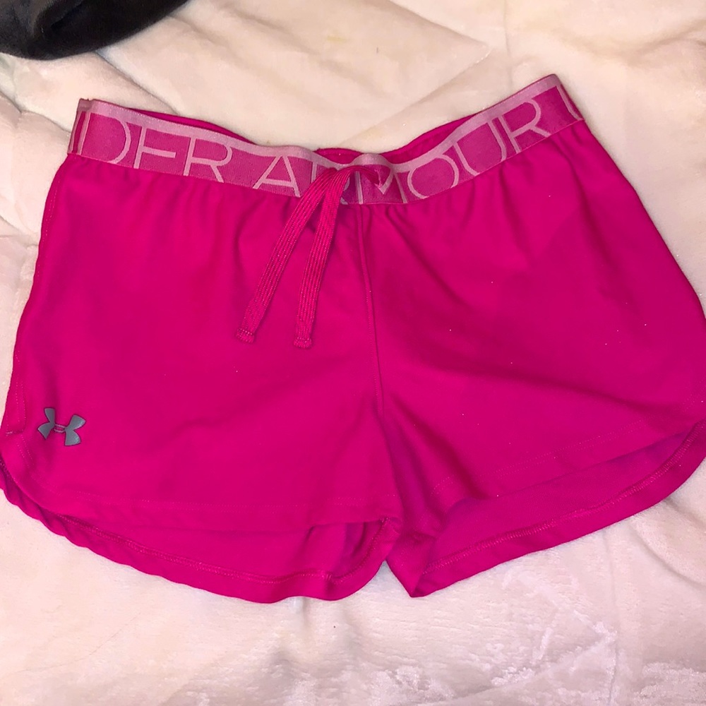 pink under armour shorts